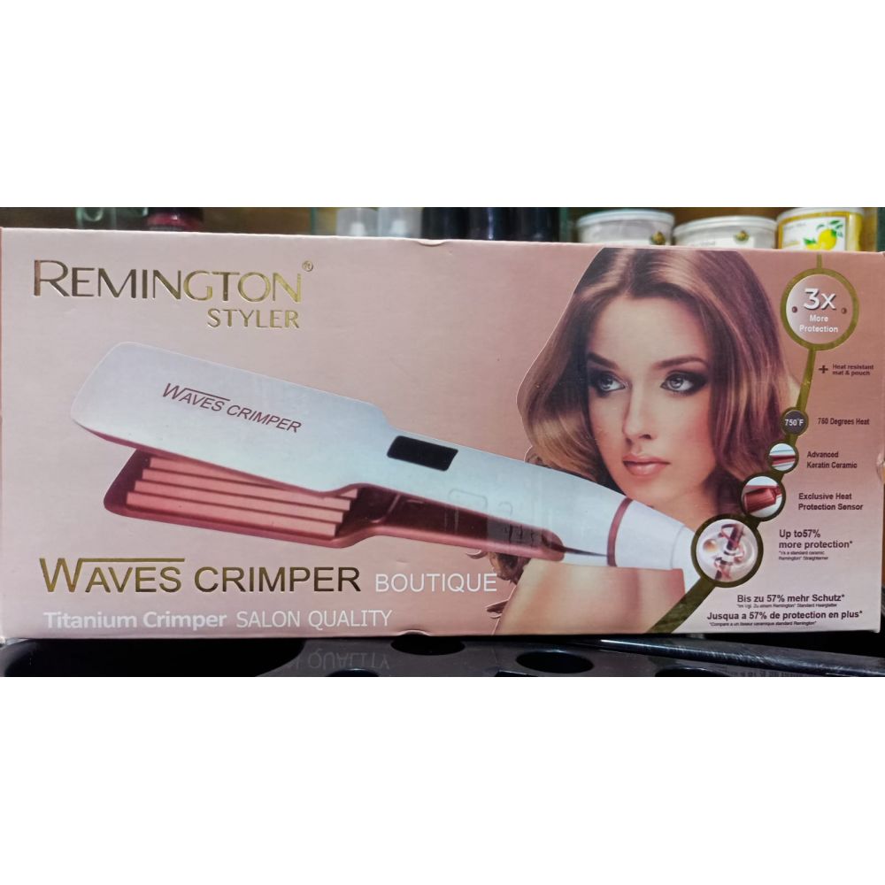 Remington Styler Professional 3X Waves Ceramic Hair Crimper Titanium S9110 